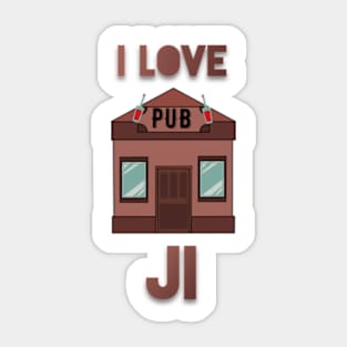 I love Pub Ji Sticker